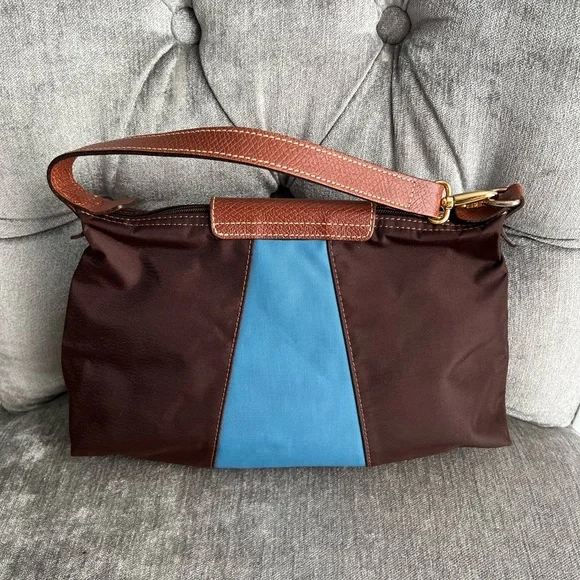 Longchamp Brown and Blue Mini Bag - Picture 2 of 11